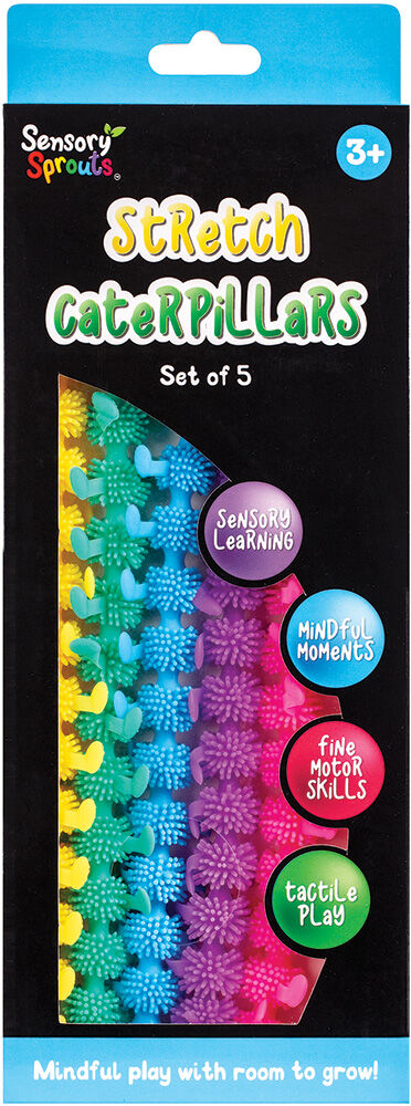 SENSORY SPROUTS STRETCH CATERPILLARS SET OF 5
