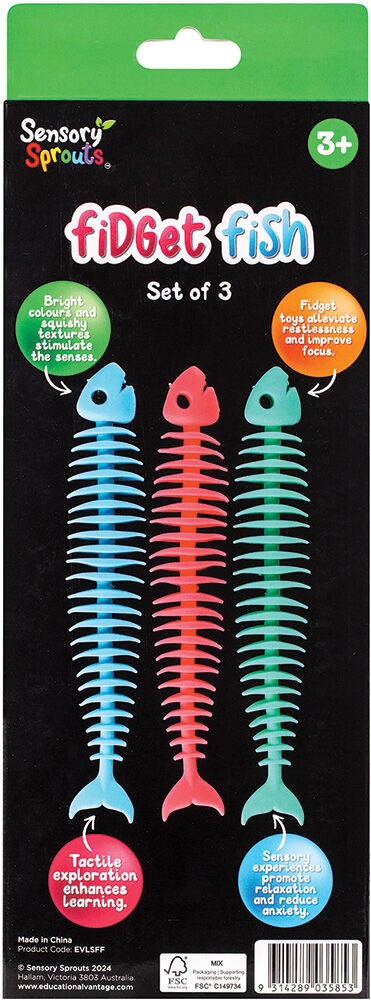 SENSORY SPROUTS FIDGET FISH SET OF 3