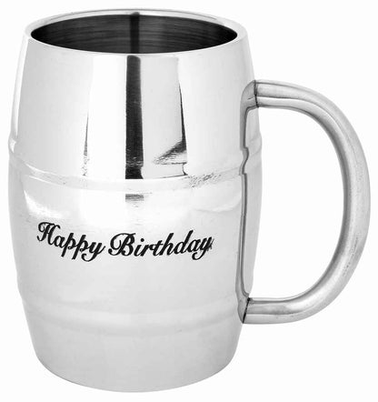TANKARD STAINLESS STEEL 400ML [DE:HAPPY BIRTHDAY]