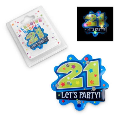 FLASHING BIRTHDAY BADGE [DE:21ST]