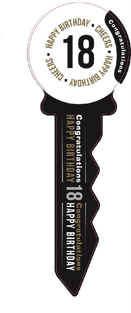 BIRTHDAY KEY. [DE:18TH BLACK GOLD]