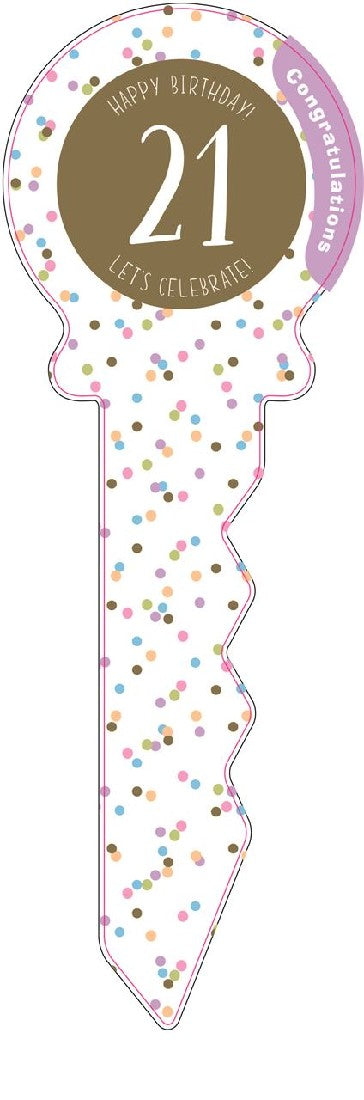 BIRTHDAY KEY. [DE:21ST CONFETTI]