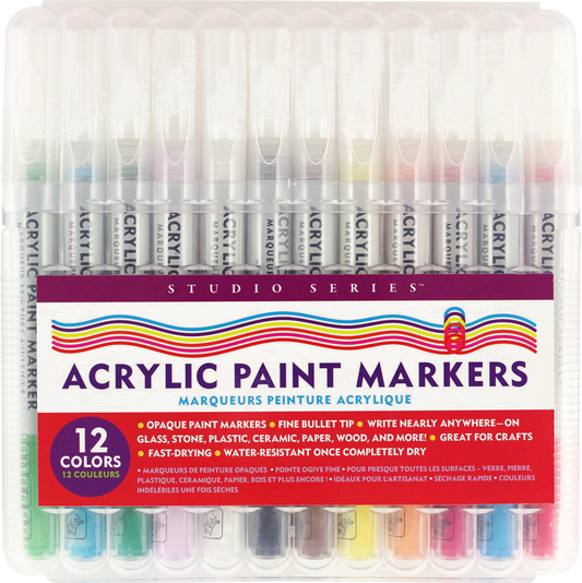 ACRYLIC PAINT MARKERS 12 PACK