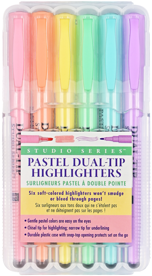 STUDIO SERIES PASTEL DUAL TIP HIGHLIGHTERS 6 PACK
