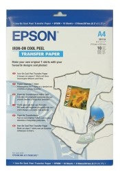 PAPER TRANSFER EPSON A4 T-SHIRT WHITE INKJET 124GSM PACK 10