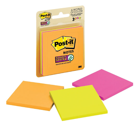 POST- IT NOTES SUPER STICKY 73X73 RIO DE JANEIRO 3 PADS
