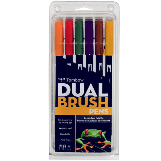 TOMBOW DUAL BRUSH PEN SET 6 SECONDARY