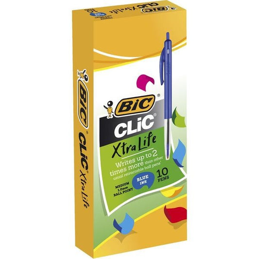 PEN BIC BP CLIC MEDIUM BLUE BOX 10
