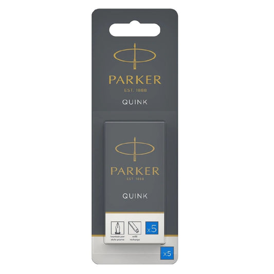 INK CARTRIDGE PARKER PERMANENT BLUE PK 5