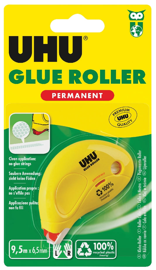 GLUE UHU DRY & CLEAN ROLLER PERM 6.5MM X 8.5M