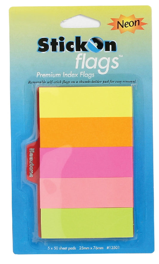 STICK ON FLAGS BEAUTONE 25X76 NEON