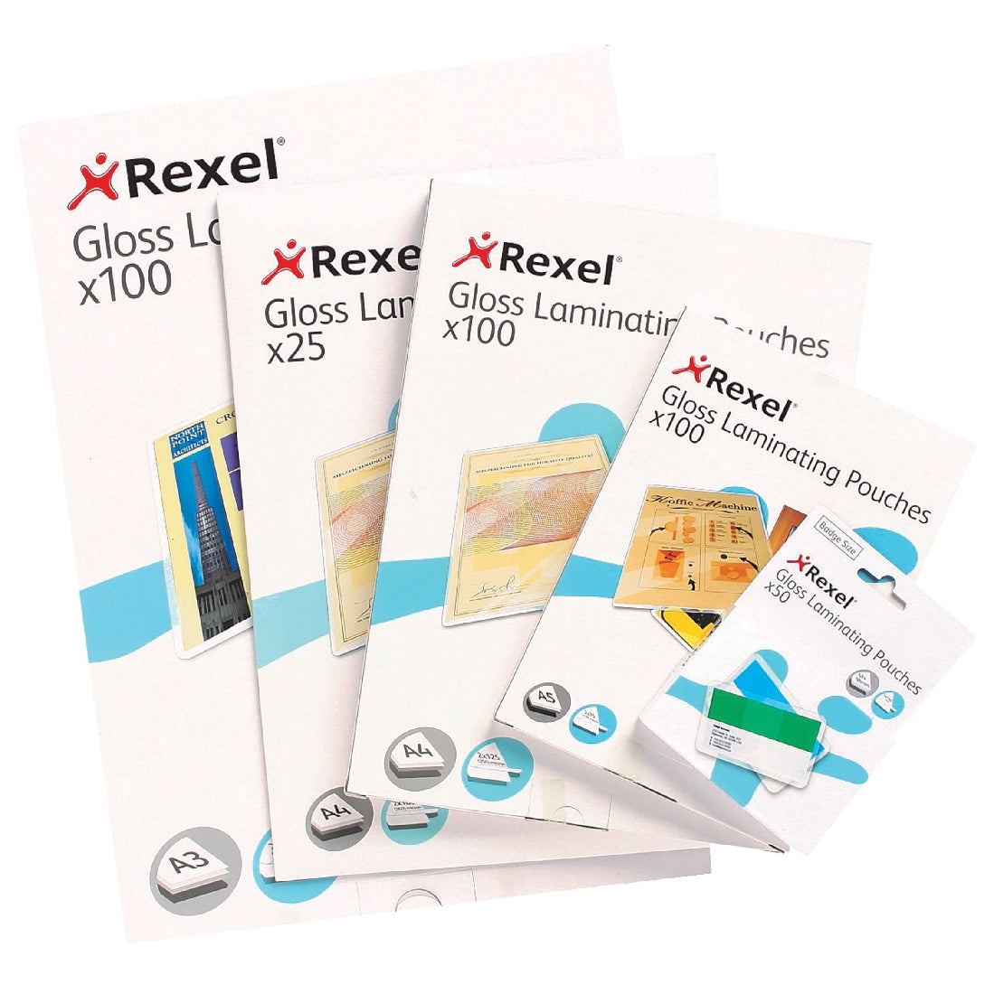 LAMINATING POUCHES REXEL A4 CLEAR 75 MICRON BOX 100