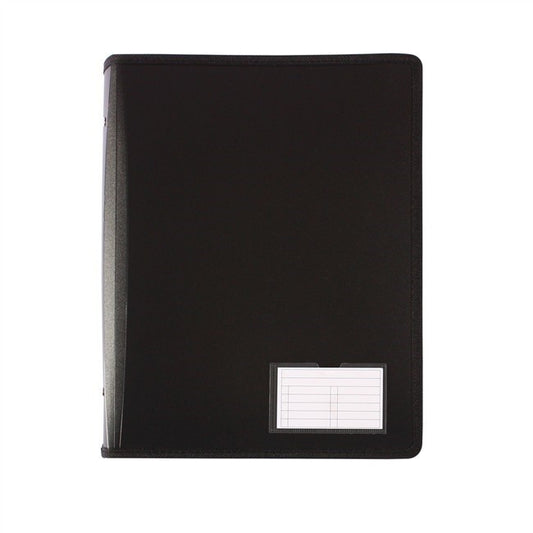 BINDER BANTEX A4 2 RING 25MM ZIPPERED BLACK