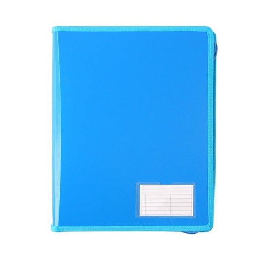 BINDER BANTEX A4 2 RING 25MM ZIPPERED BLUEBERRY