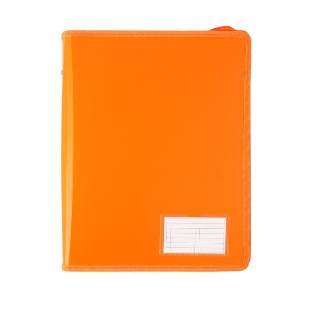 BINDER BANTEX A4 2 RING 25MM ZIPPERED MANGO
