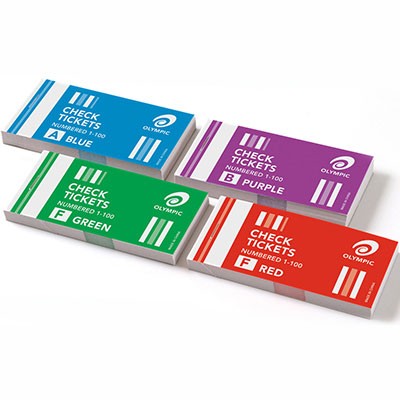 TICKETS CHECK BOOKS OLYMPIC 1-100