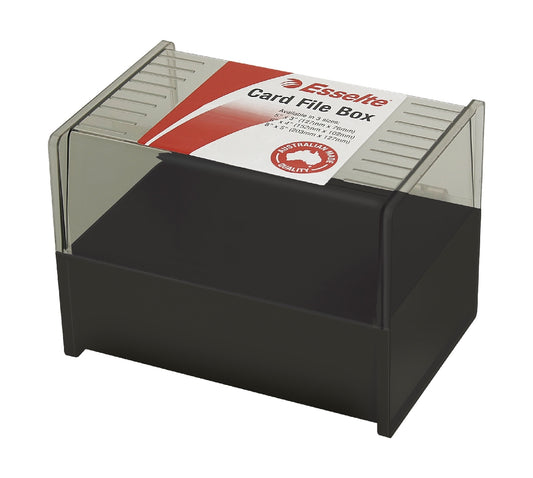 SYSTEM CARD BOX ESSELTE 152X102MM (6X4) BLACK