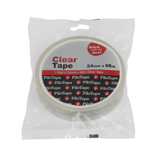 PILOTAPE CLEAR STICKY TAPE 24MMX66M