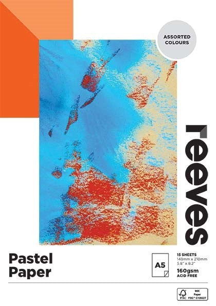 PAD REEVES A5 PASTEL MIX PAPER 160GSM