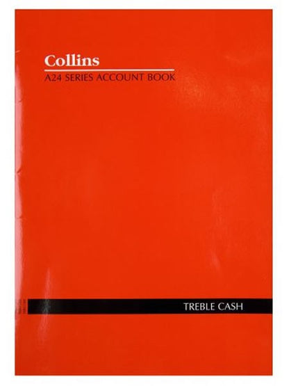 ACCOUNT BOOK COLLINS A24 TREBLE CASH
