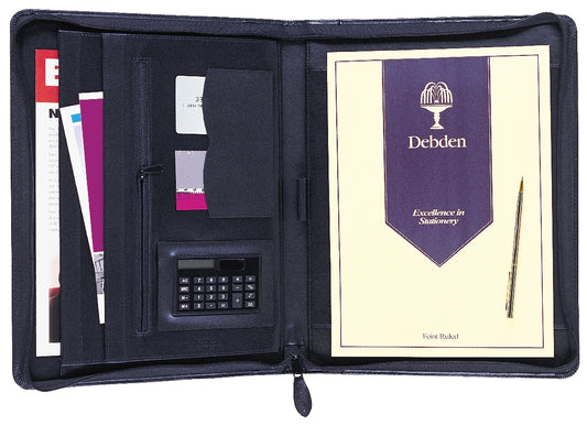 COMPENDIUM DEBDEN PORTFOLIO LEATHER BLACK 5115G