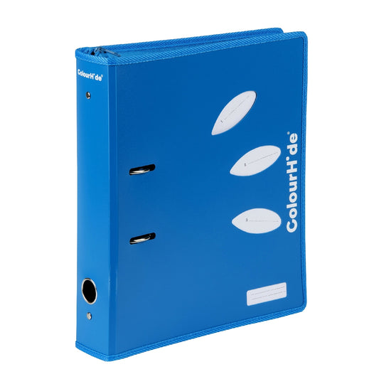 LEVER ARCH COLOURHIDE A4 70MM ZIPPER BLUE