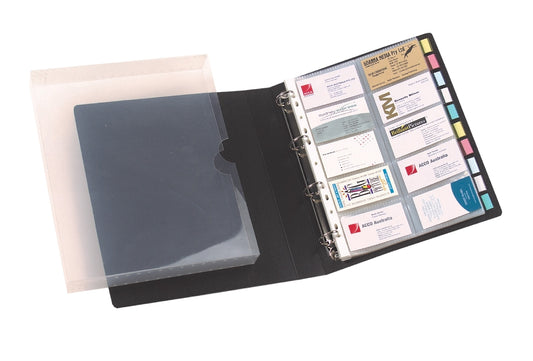 BUSINESS CARD BOOK AND CASE HOLDS 500 CARDS