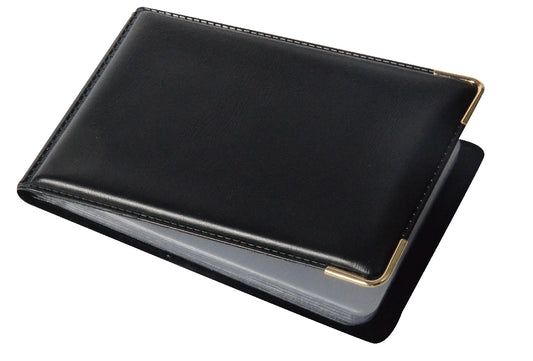 BUSINESS CARD FILE CUMBERLAND 70X110MM 24 CAP BLACK