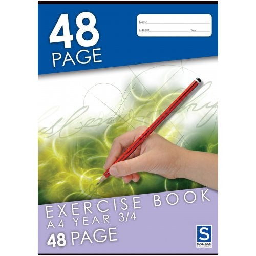 EXERCISE BOOK SOVEREIGN A4 YEAR 3/4 RULED 48PG