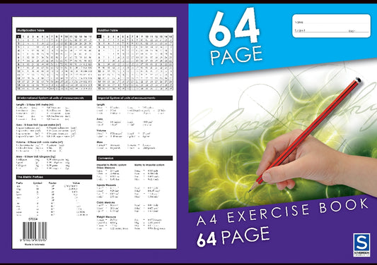 EXERCISE BOOK SOVEREIGN A4 8MM RULED 64 PAGE