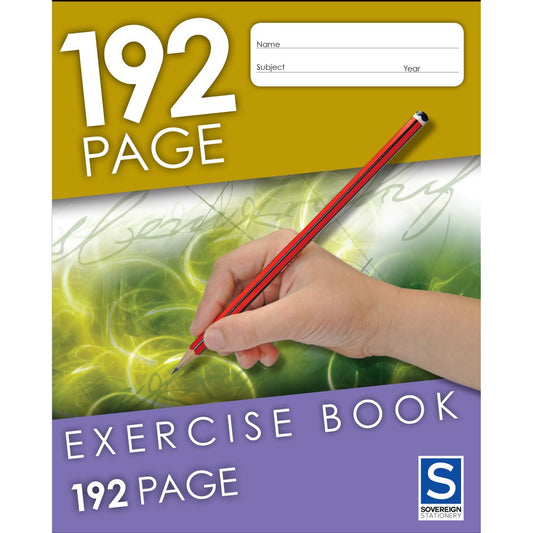 EXERCISE BOOK SOVEREIGN A4 8MM RULED 192PG
