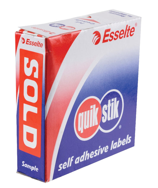 LABEL QUIKSTIK DISPENSER 16X63MM SOLD BOX250
